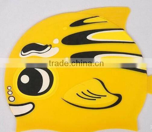 Animal Pattern Cartoon Silicone Kid Children Swimming Bathing Head Cover Cap Hat