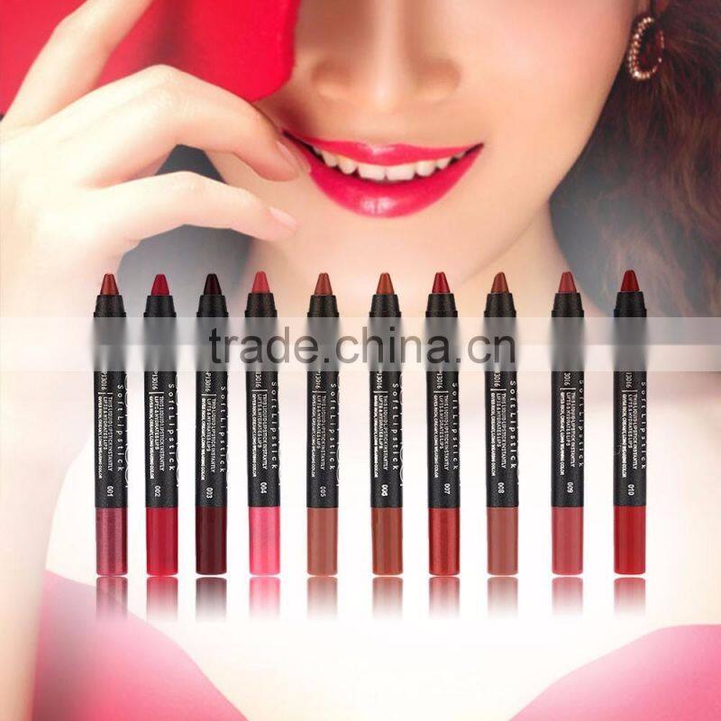 Menow kiss proof 19colors matte waterproof matte lipstick matte lipliner