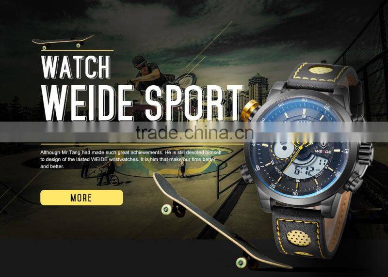 Weide genuine leather watch strap sport watch digital analog watches made in china