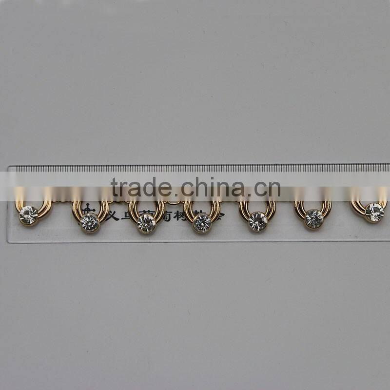 xuran metal buckle garment accessories strass chain link chain