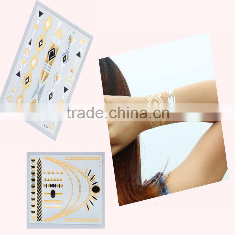 Good Price Good Quality Metallic Temporary Tattoo Stickers Wholesale Jewelry Style
