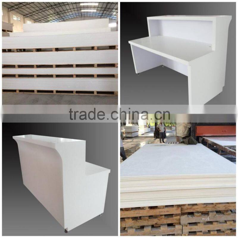 white modern factory price durable reception desk for clothes store
