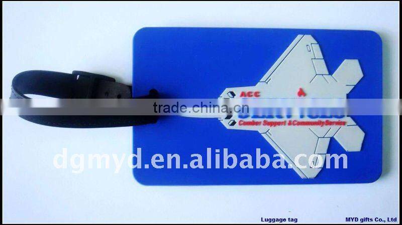 Beautiful and special 3D Soft pvc craft luggage tag