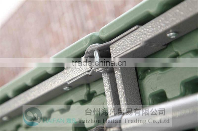 durable 152cm green plastic folding army dining table and chair/high quality plastic dining table for army