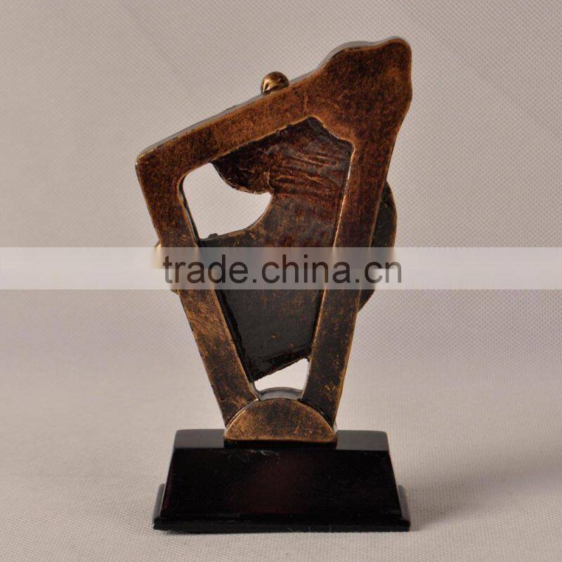 Sports trophy cup track field trophy cup polyresin artware