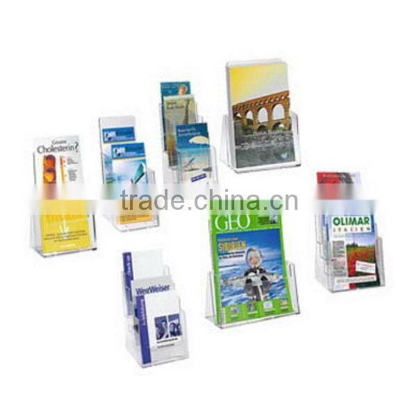 Durable stylish stainless steel brochure holder