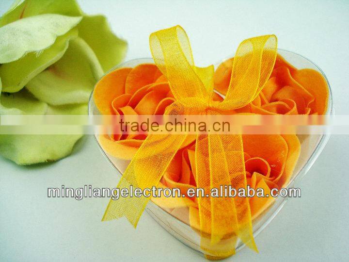 Hot sale 3pc rose soap flower for wedding gfts