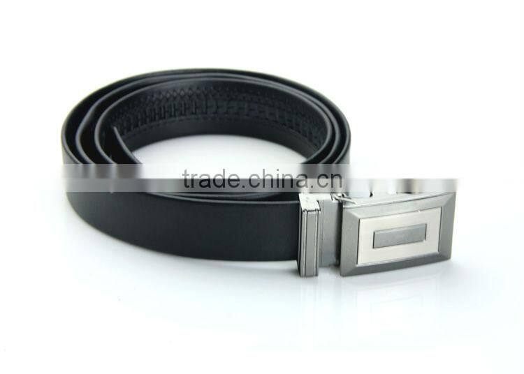 Men's Travel Black Genuine Leather Money Belt with Slide Buckle Sizes 32 through 50