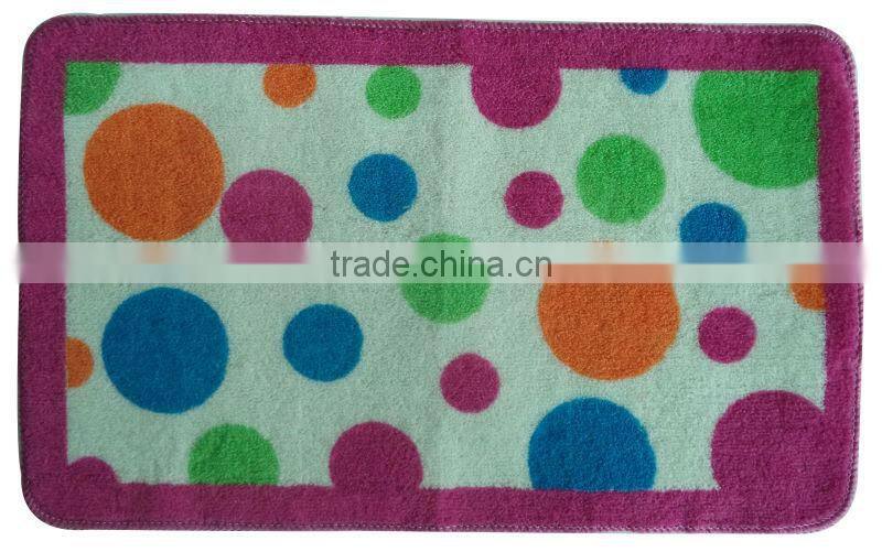 Flower design fabric bath mats