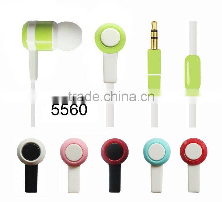 High performance new mode oem design promotion flat cable earphone