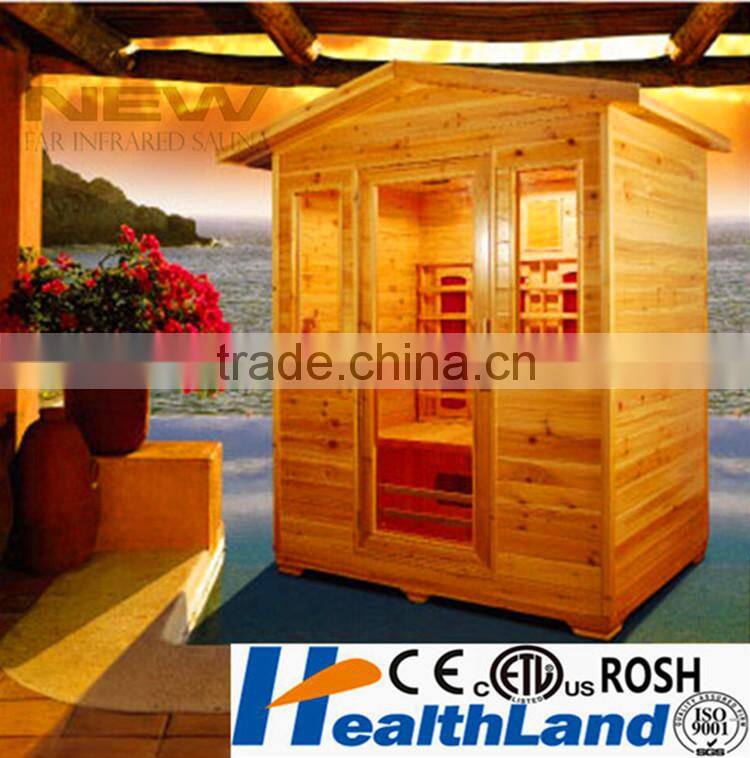 outdoor healthy queipment far infrared sauna fiber optic light
