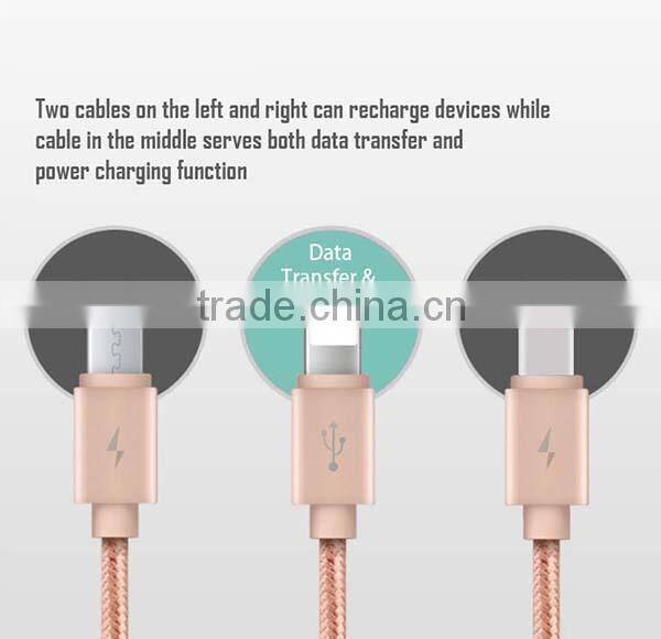 Hi-speed TPE/Nylon Braided USB cable USB 3.1 Type C Cable