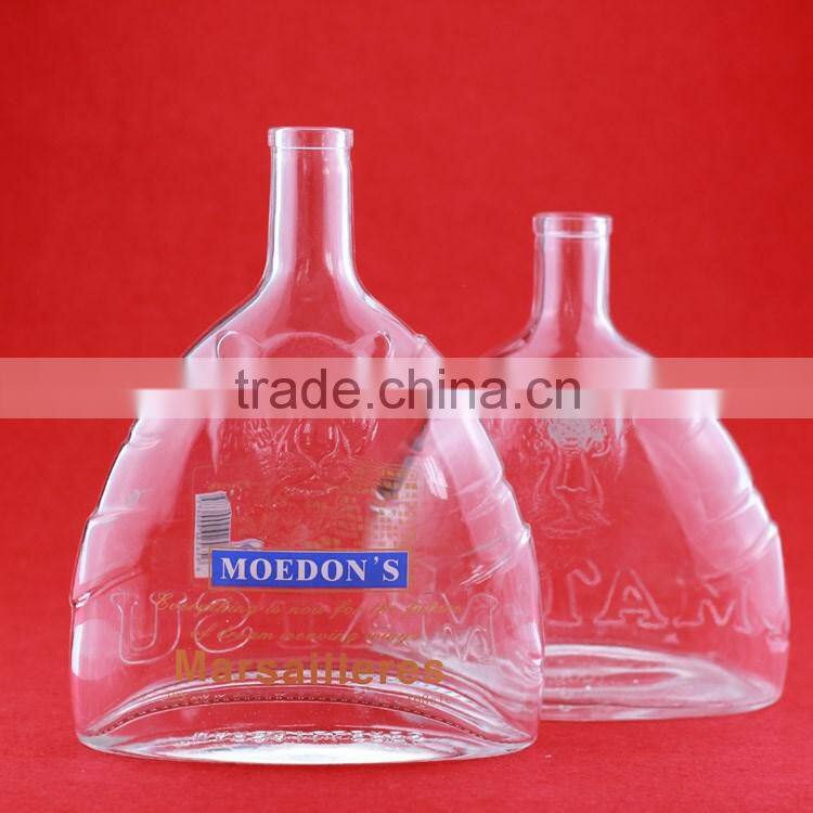 Competitive price good quality skull bottles glass bottles English latter bottles