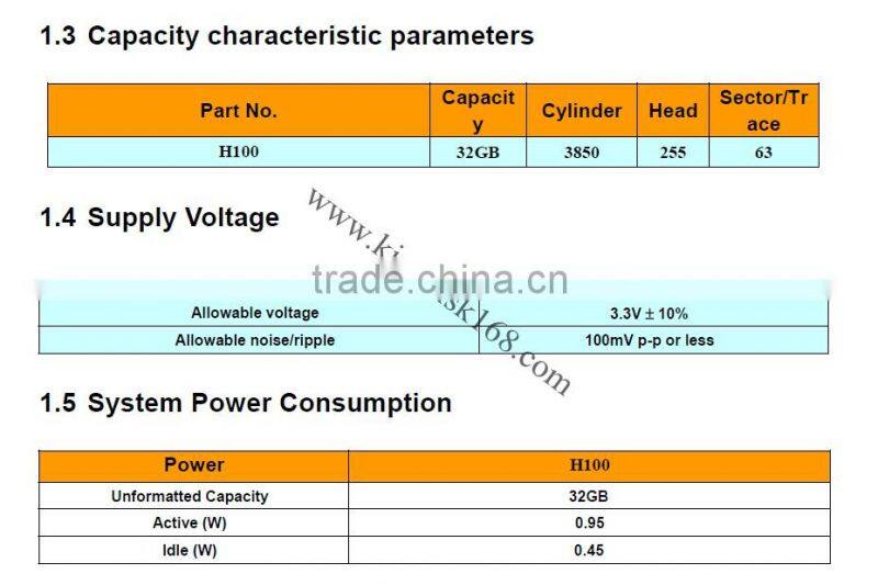 wholesale computer accessories H100 kingdian disk 1.8'' half slim SATA SSD