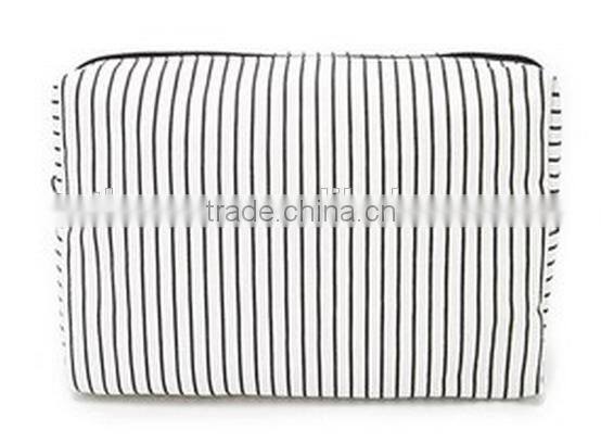 Fashion Strips Canvas Cosmetic Bag