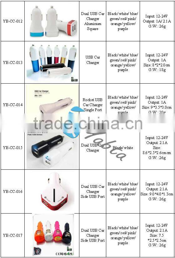 Yabta 5V 1A cargador de coche