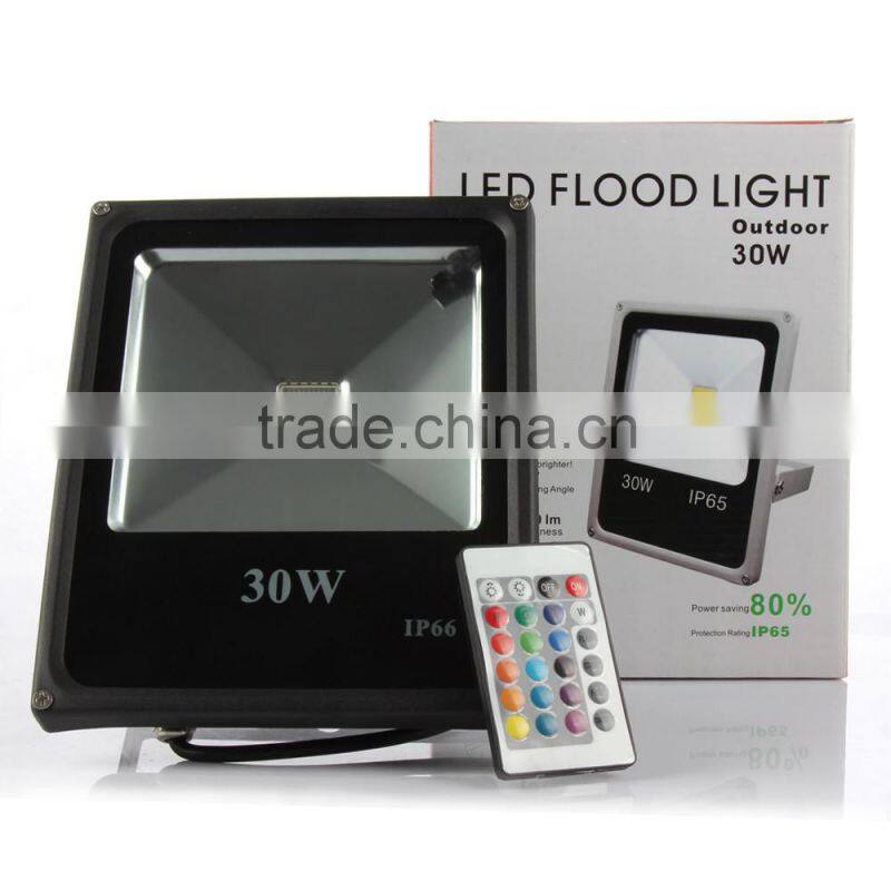 Black case IP66 Waterproof 30W RGB outdoor LED Flood light
