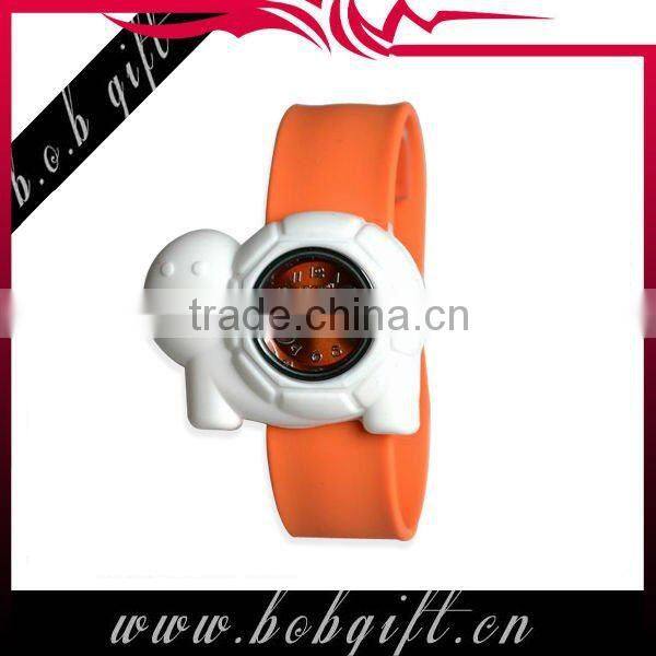 simple design tortoise silicone snap wristband watches for kids