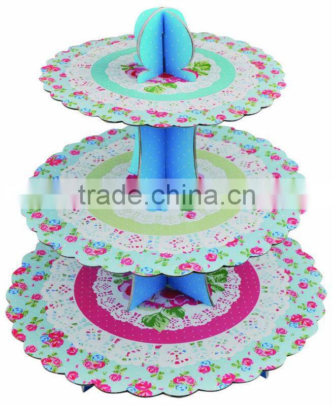 3 tire corrugated cupcake stands