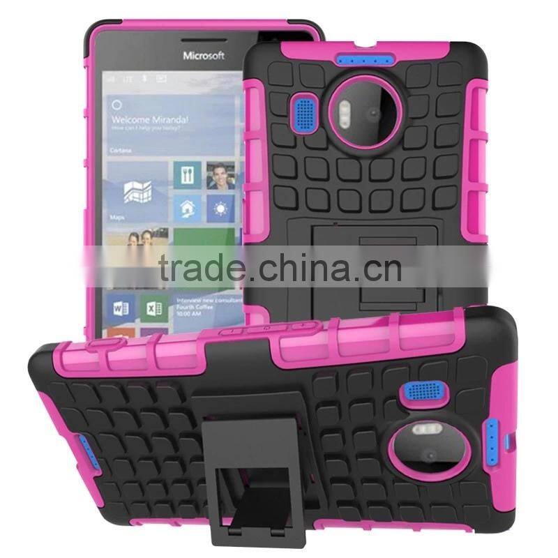 Cell phone accessory 2 In 1 Pattern Silicone and PC Rugged Hybrid 2-in-1 protective case for nokia lumia 950 xl china suppliers