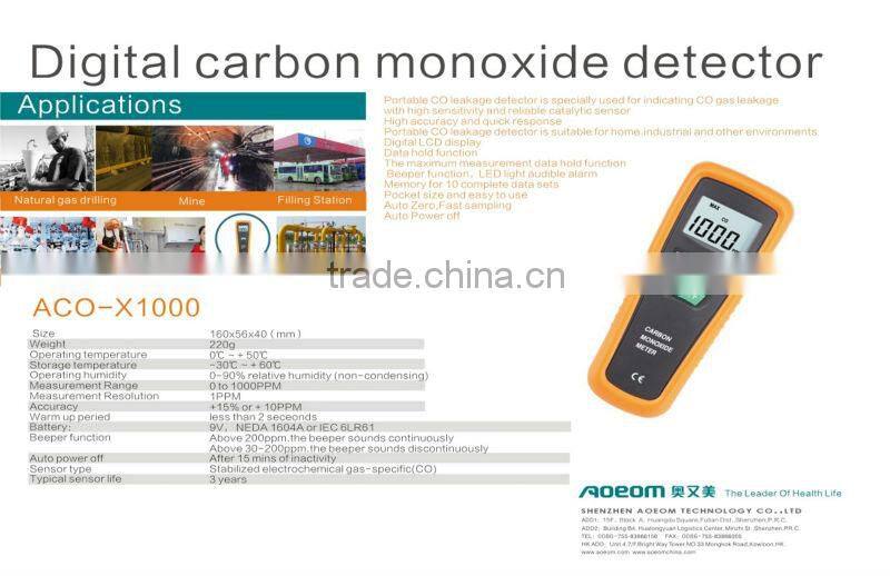 Fast Test Environmentally Digital Carbon Monoxide Detector