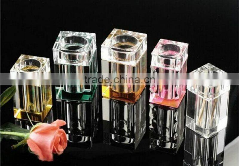 2016 New fashion glass crystal toothpick box container