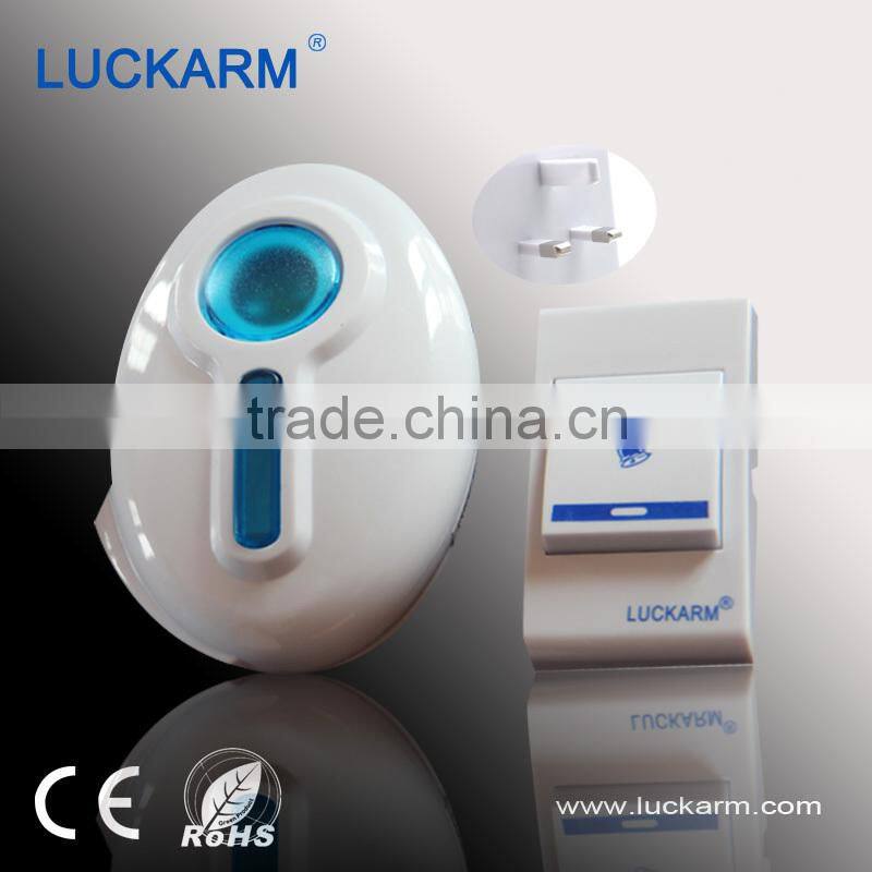 AC power 220V plug in automatic wireless doorbells with different chimes wholesale