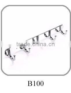 Hot selling decorative chrome aluminum metal wall hooks