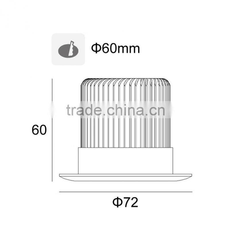 High Bright COB Pure Aluminum Cabinet Light Led Downlight TEC002ND6WA