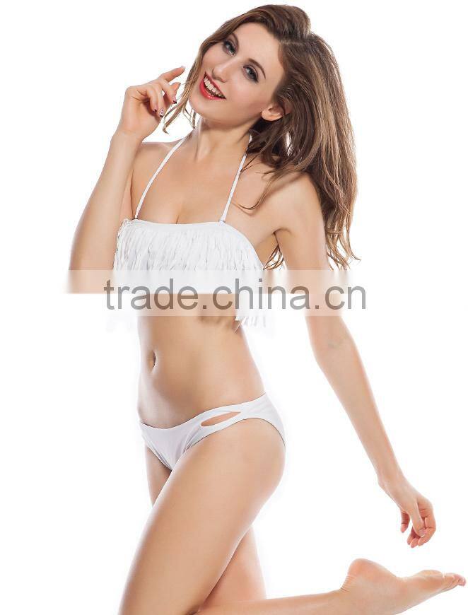 No MOQ Fringe Tassel Swimwear Paypal Accept Wholesale Brazilian Bikinis