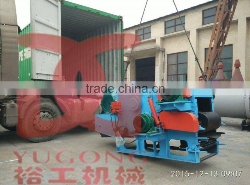 Yugong Brand reliable quality wood chips crusher , 2-15 t/h drum wood chipper