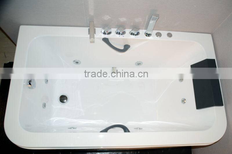 Rectangle Hydromassage Bathtub with Stainless Steel Frame 1400*750*580mm