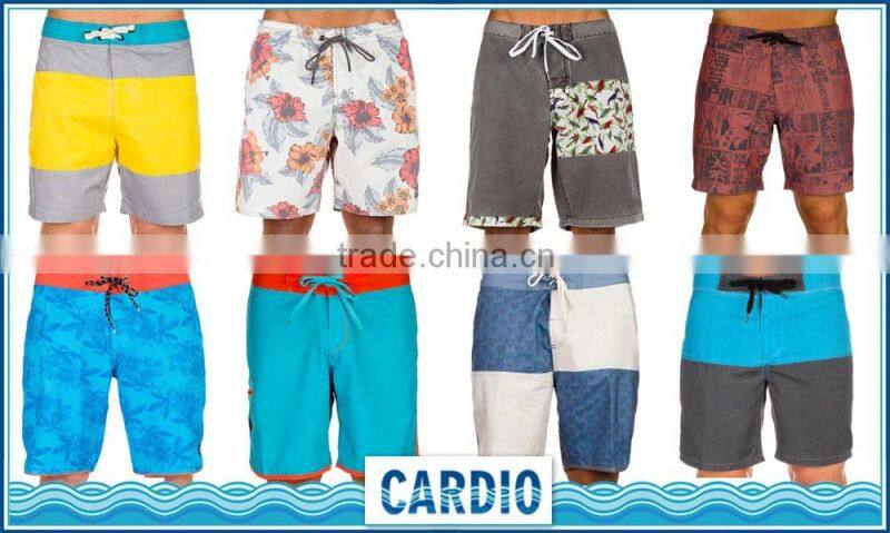 Fly Closure 11% Spandex embroidery logo mens borad shorts