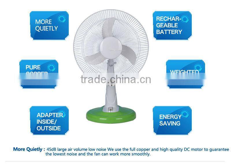 New products 12v battery operated table fan table fan with timer