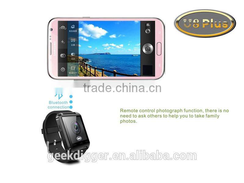 U watch u8+ Bluetooth Wrist Watch Fashion Smartwatch-White