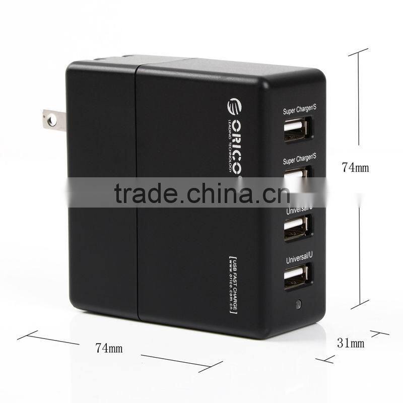multifunction fast 5V 2A 4 ports portable travel wall usb charger