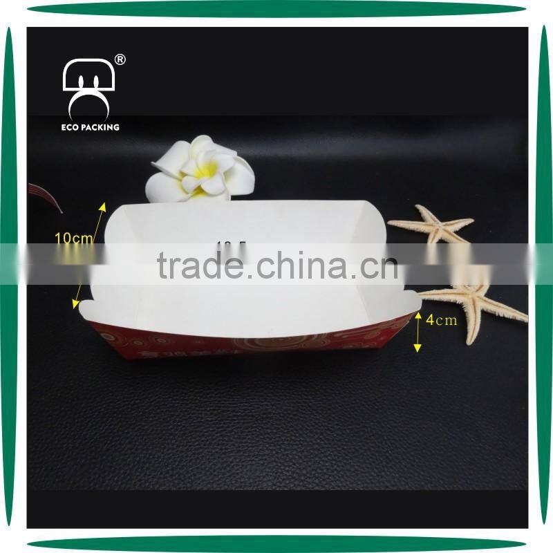 Chicken nugget chips tray custom printed paper food tray