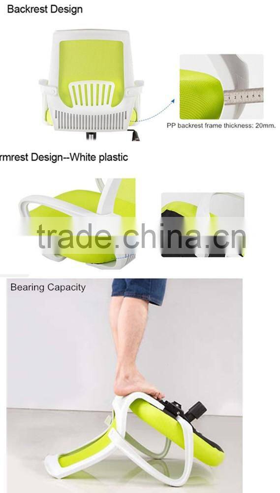 China Manufacturer Arm Chair Furniture Mid Back Ergonomic Rotating Gas Lift Mesh Training Chair with Castors