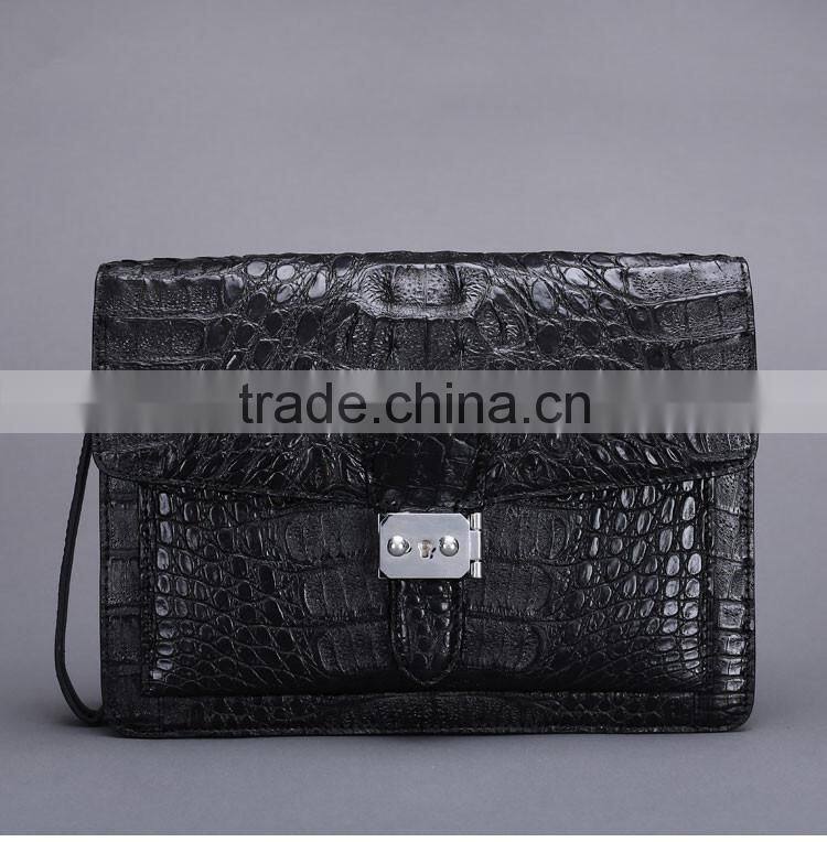 Luxury Leather Office Bags for Men Genuine Crocodile Skin Bag Stylish Clutch Bags Men Handmade