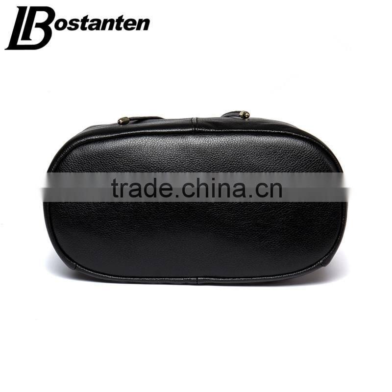 wholesale genuine leather drawstring backpack school bag for college girl