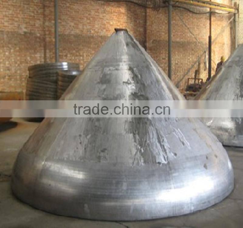 mild steel and stainless steel tank end dished conical head for pressure tank