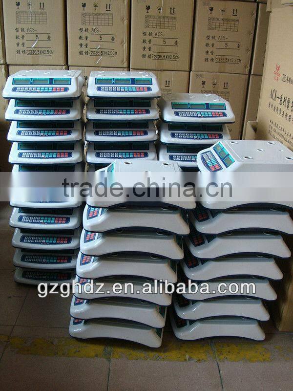 Stainless steel material weighing scale 300kg 500kg LED electronic platform weighing scale