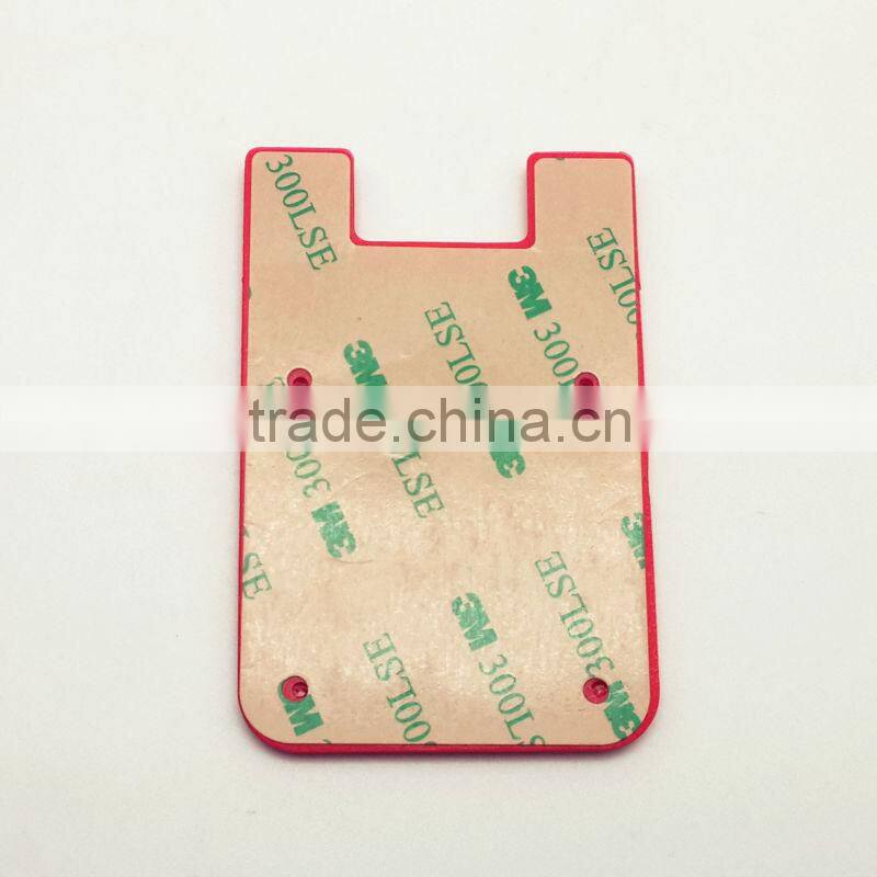 3M sticky silicone smart card wallet for mobile phone