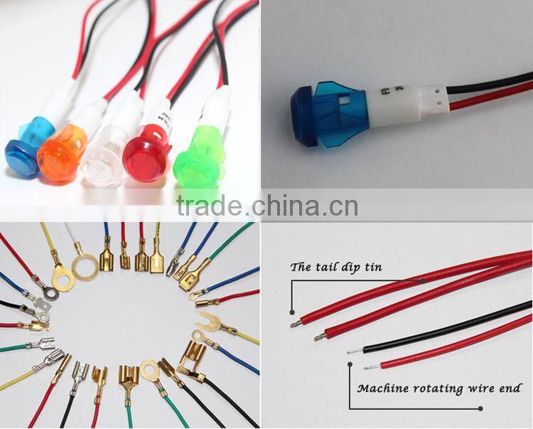 10mm 12v Oven led indicator lighting with LED bulb pilot signal lamp 18.5cm wire