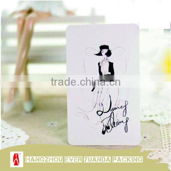 2014 cheapest custom cardboard printed jewelry hang tags