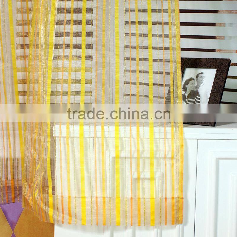 Latest curtain designs 2015 Stripe Sheer Curtain Valance Designs For Living Room