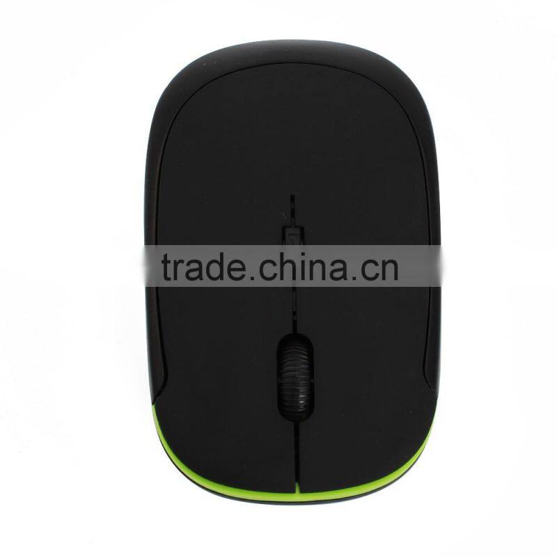 Ultra Thin Optical 2.4GHz Wireless USB Mouse for PC Laptop 4 Bottoms Game Mice