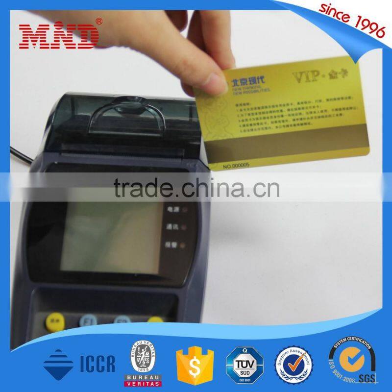 MDP453 gold Hico magnetic stripe smart card with SLE4428