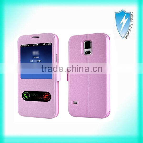 Manufacturer View Window case Leather Cover Case For Samsung S6