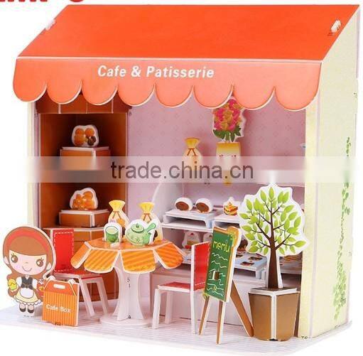 Promotion 3D puzzle shop store toys for girls